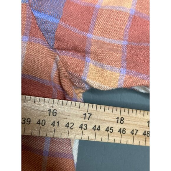 Billabong Big Girls Large LS Plaid Button-Up Flannel Surfer Beach Shirt - Picture 4 of 8